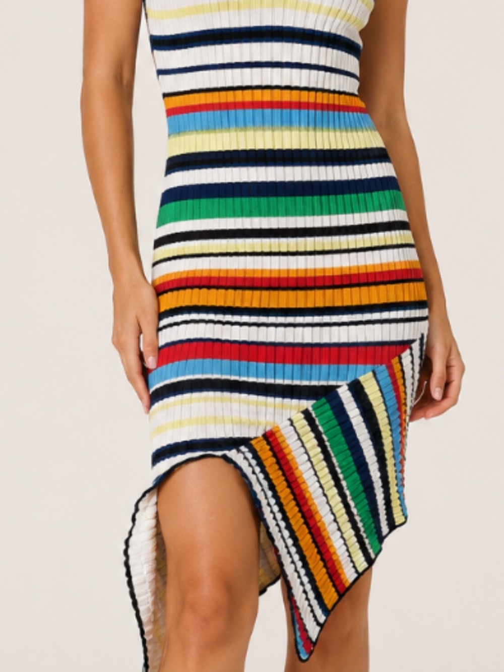 NWOT | Milly | Asymmetrical Stretch Knit Dress | Size Small - Picture 4 of 11